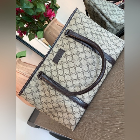 Gucci Monogram Canvas and Leather Tote - Picture 1 of 12